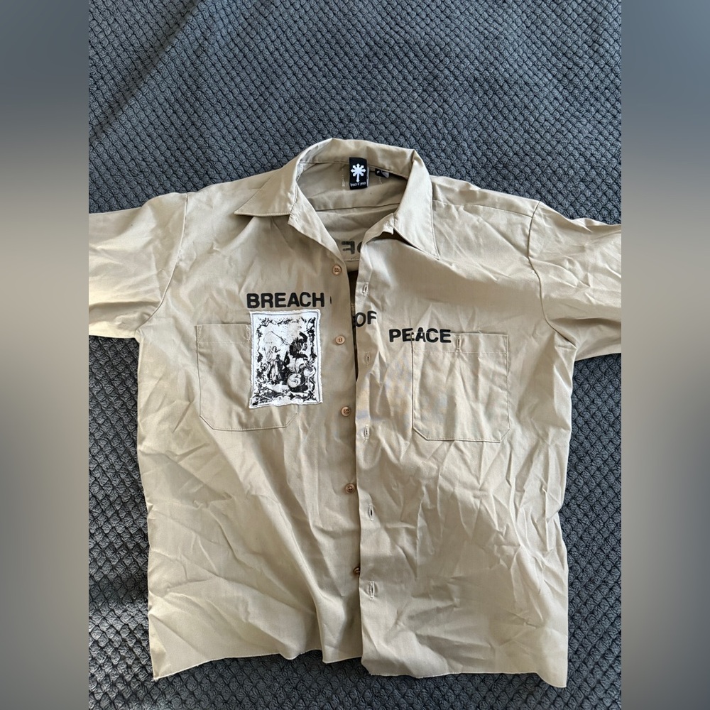 Men's Casual Button Down Shirt - Tan